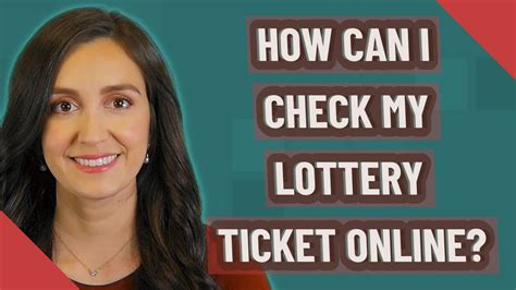 check my lottery tickets online.